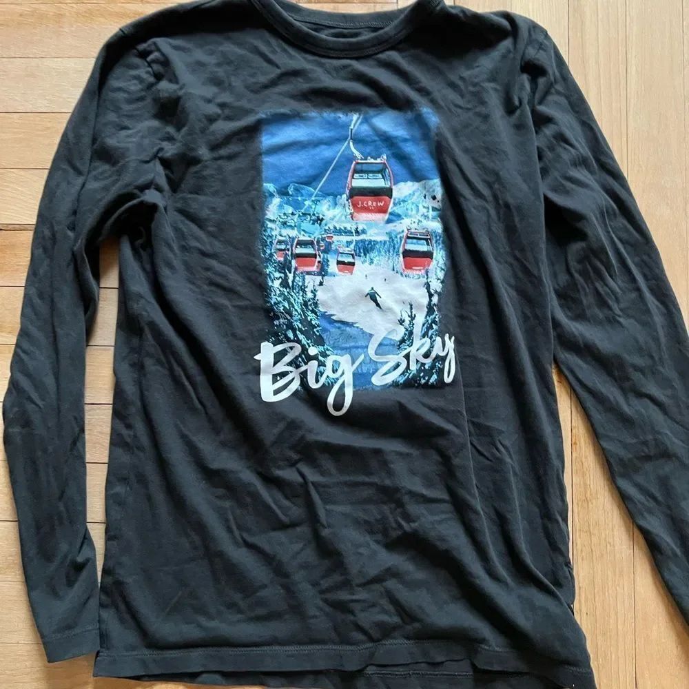 Crewcuts Black Long Sleeve Ski Tee - Big Sky